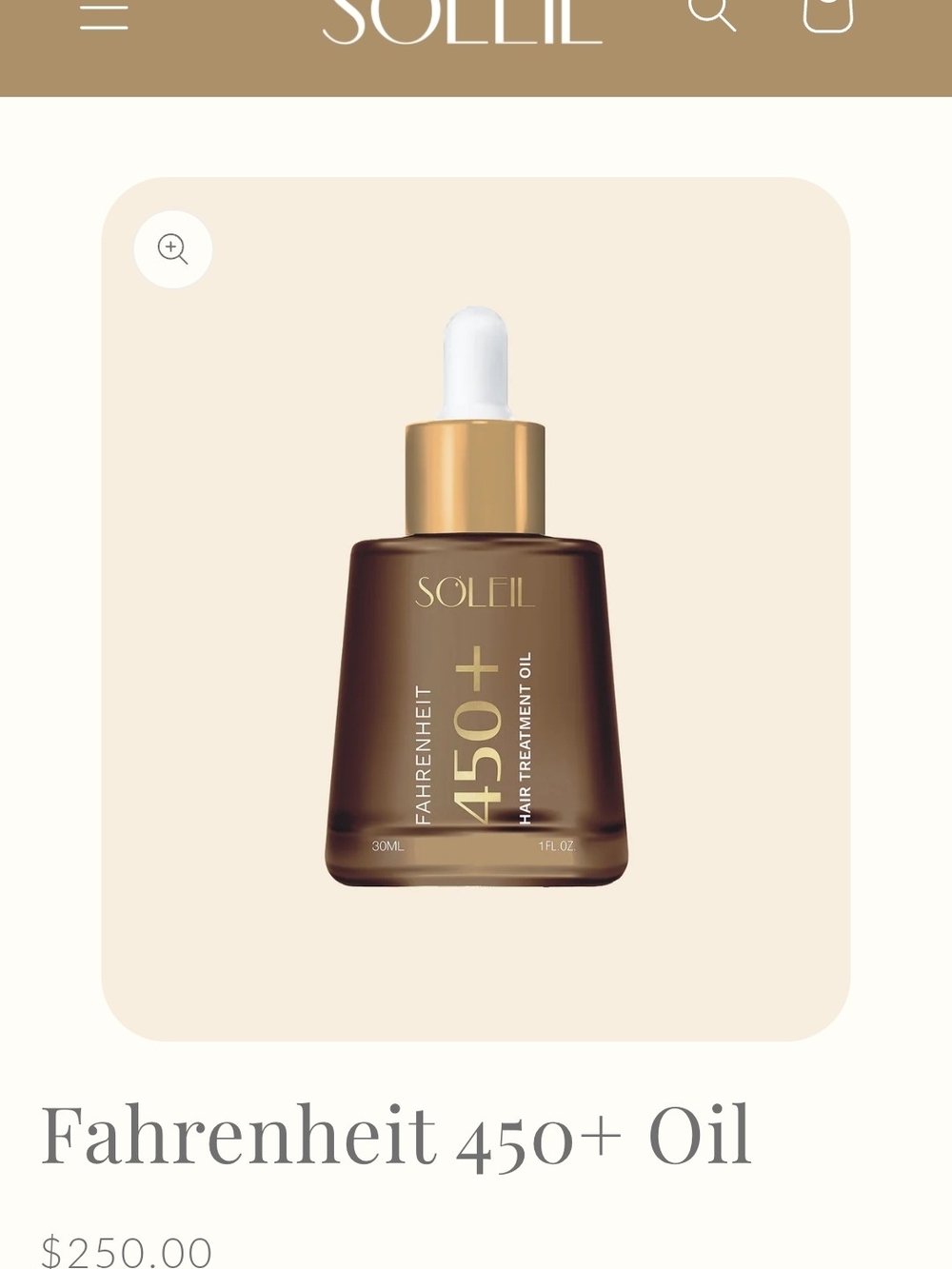 Soleil Fahrenheit 450+ Brown Hair Treatment Oil